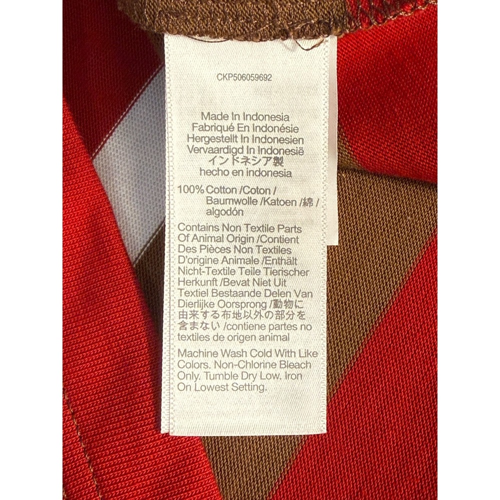 Madewell Rugby Polo Shirt Pecan Shell Womens Striped Small NEW - Picture 7 of 7